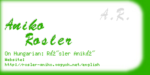 aniko rosler business card